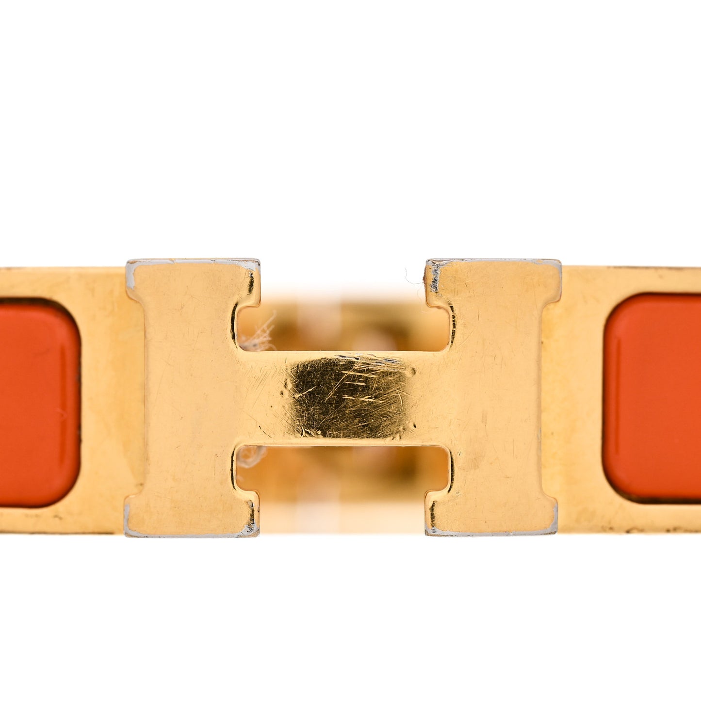 Enamel Narrow Clic Clac H Bracelet PM Orange