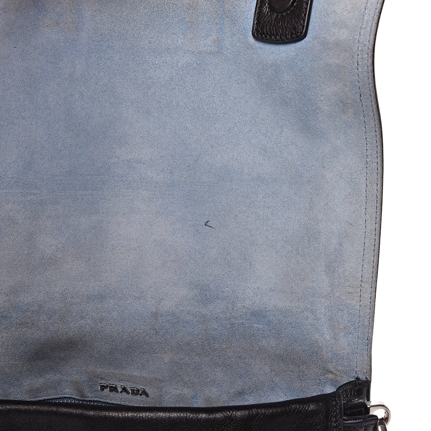 Prada Glace Calf Etiquette Flap Black Astrale 15 of 18