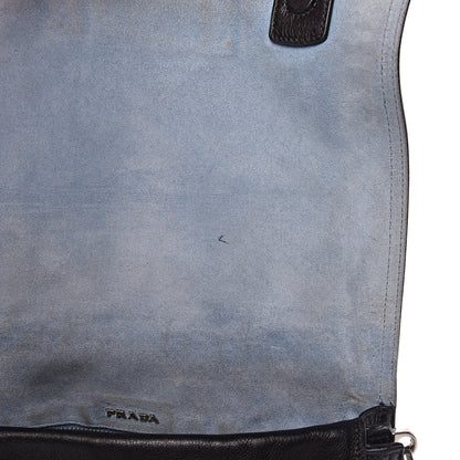 Prada Glace Calf Etiquette Flap Black Astrale 15 of 18