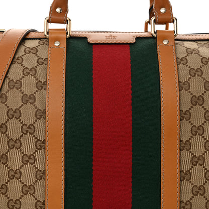 Gucci Monogram Vintage Web Medium Boston Tobacco 8 of 10