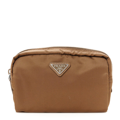 Prada Tessuto Nylon Cosmetic Pouch Cacao 1 of 8