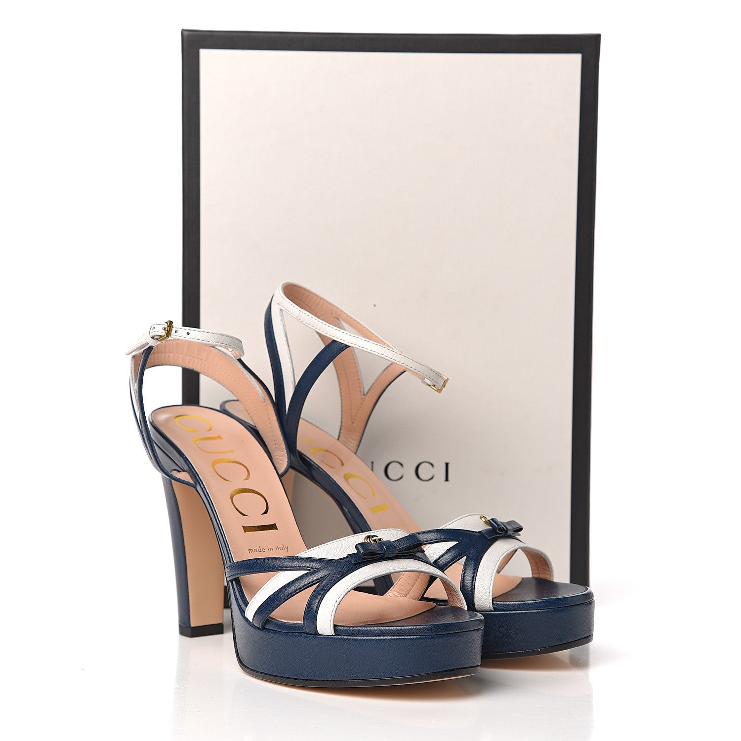 Gucci Malaga Kid Platform Sandals 39 Blue 9 of 9