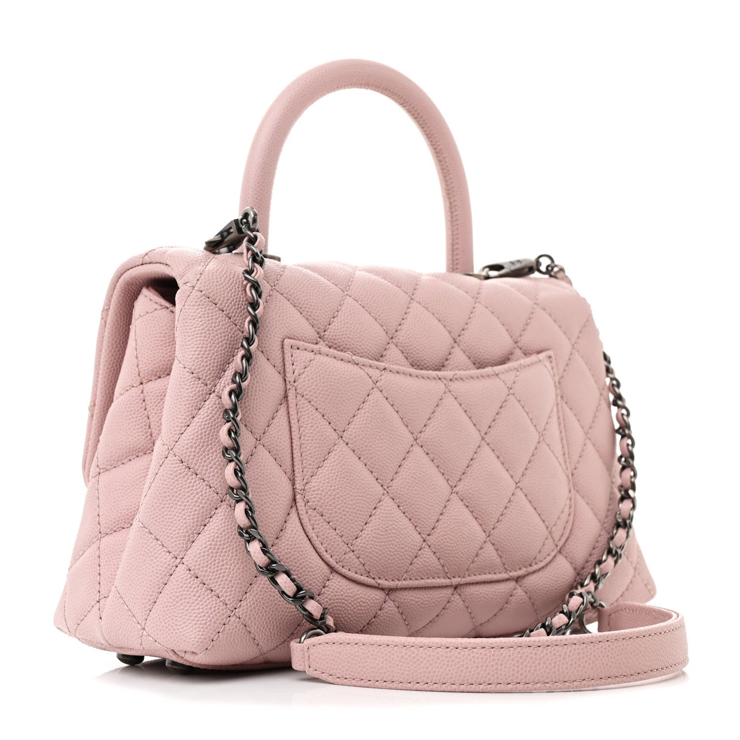 Chanel Caviar Quilted Mini Coco Handle Flap Pink 3 of 9