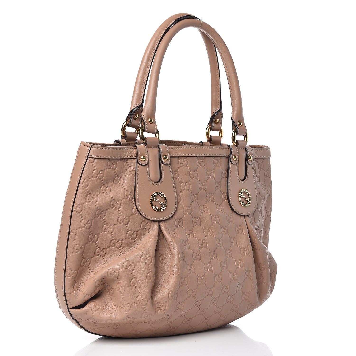 Gucci Guccissima Medium Scarlett Stud Tote Dusty Rose 3 of 9