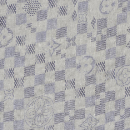 Louis Vuitton Cashmere Silk Damier Azur Stole 1 of 8