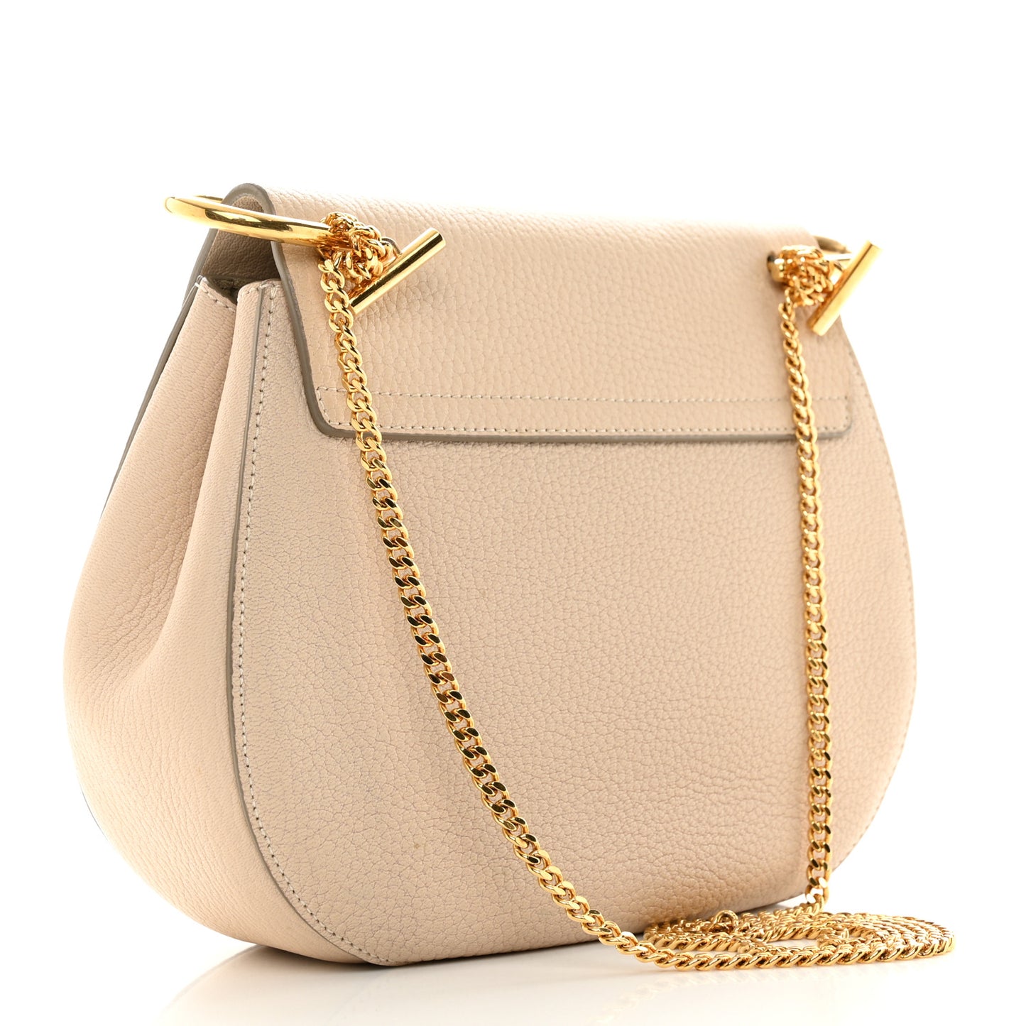 Grained Lambskin Drew Shoulder Bag Motty Grey