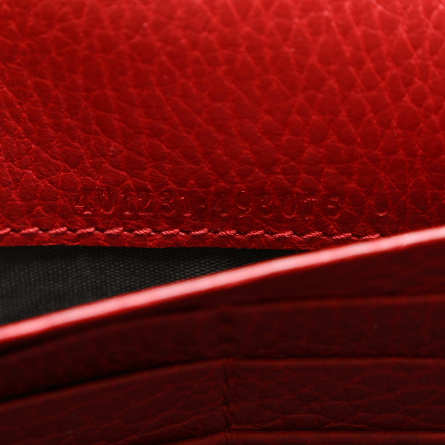 Calfskin Mini Dionysus Chain Wallet Hibiscus Red
