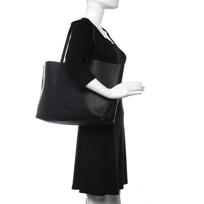 Saint Laurent Calfskin Large Shopping Tote Black 3 of 13