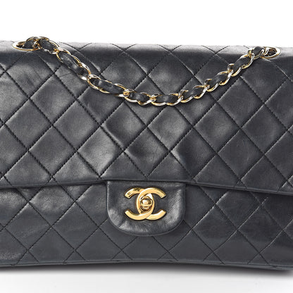 Chanel Lambskin Quilted Medium Double Flap Black 9 of 12