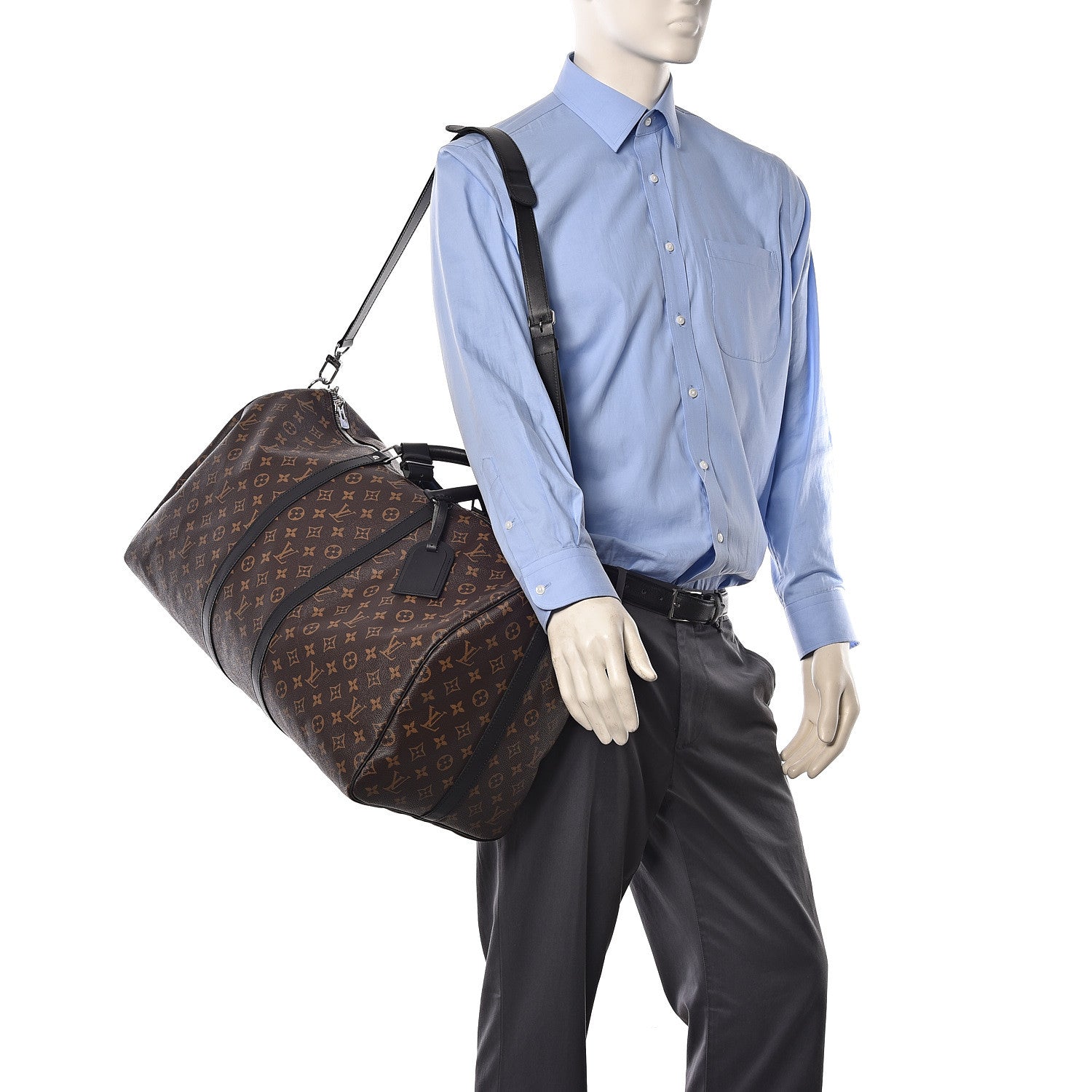 Louis Vuitton Monogram Macassar Keepall Bandouliere 55 2 of 12