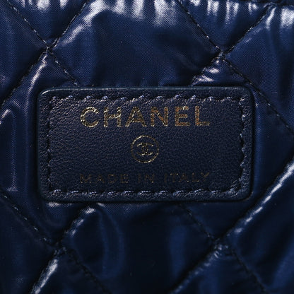 Chanel Lambskin Quilted Casino Beauty CC Cosmetic Case Navy 6 of 9