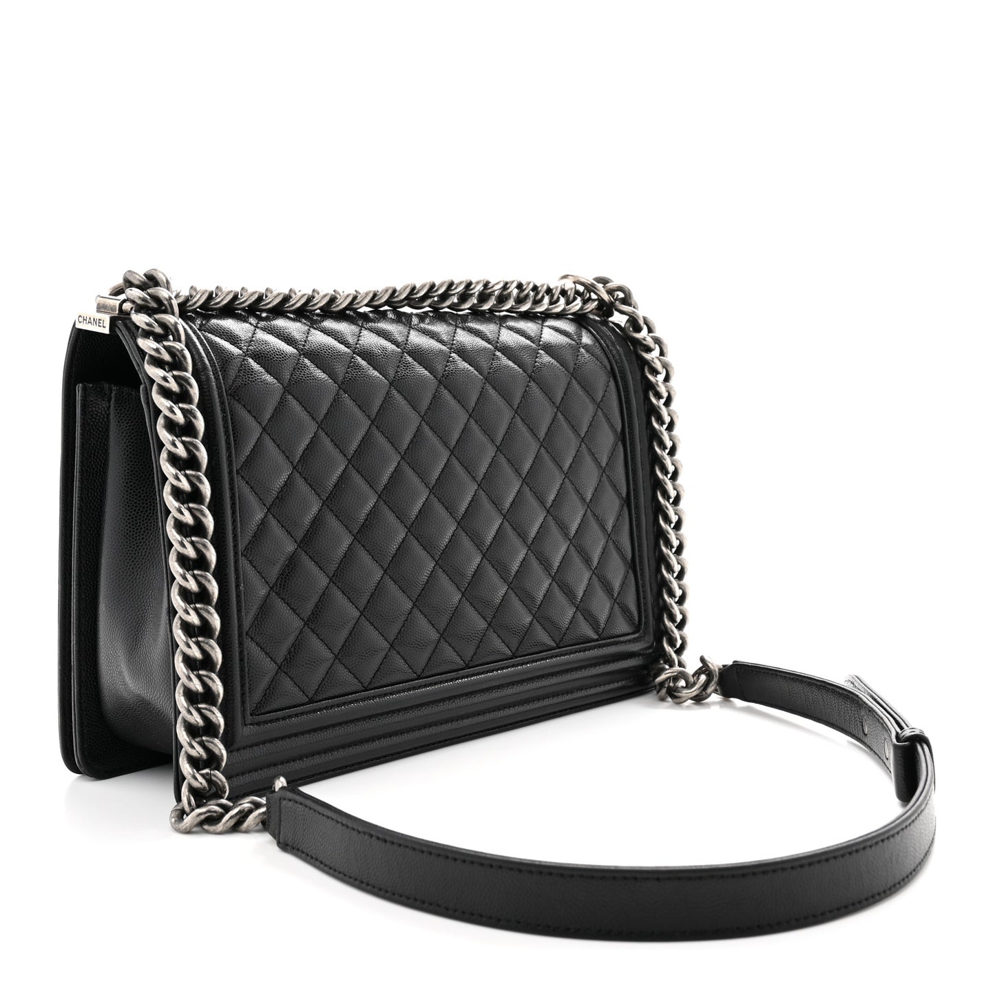 Caviar Quilted New Medium Boy Flap Black