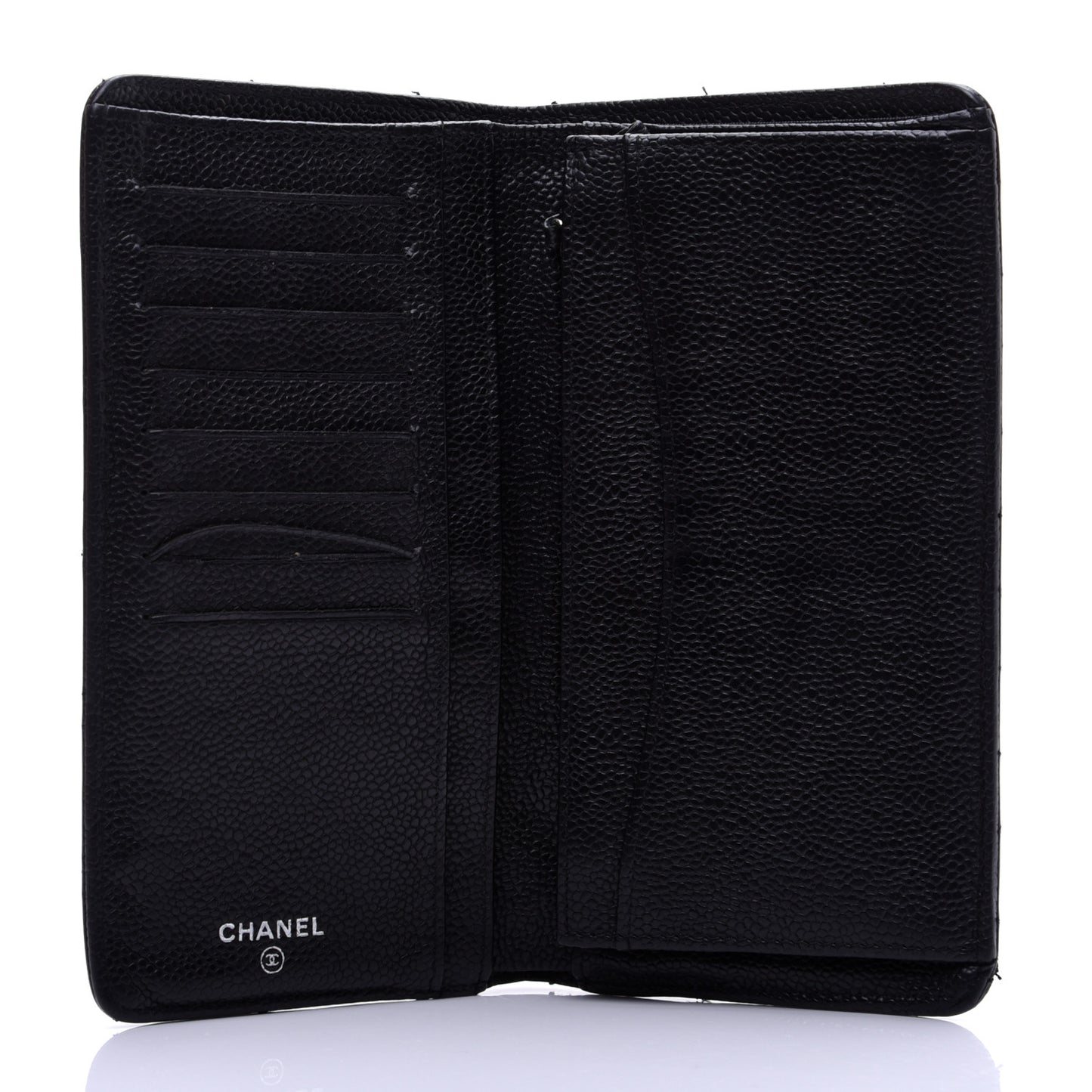 Caviar Quilted Yen Wallet Black