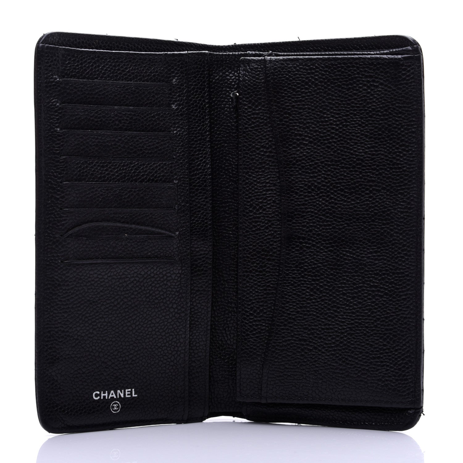Chanel Caviar Quilted Yen Wallet Black 5 of 13
