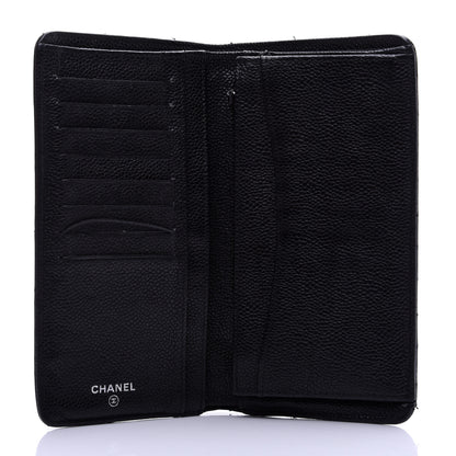 Chanel Caviar Quilted Yen Wallet Black 5 of 13