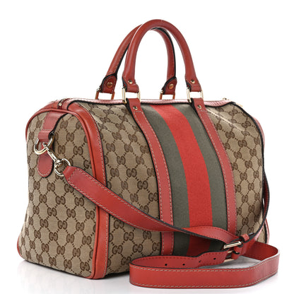 Gucci Monogram Vintage Web Medium Boston Pink 3 of 15