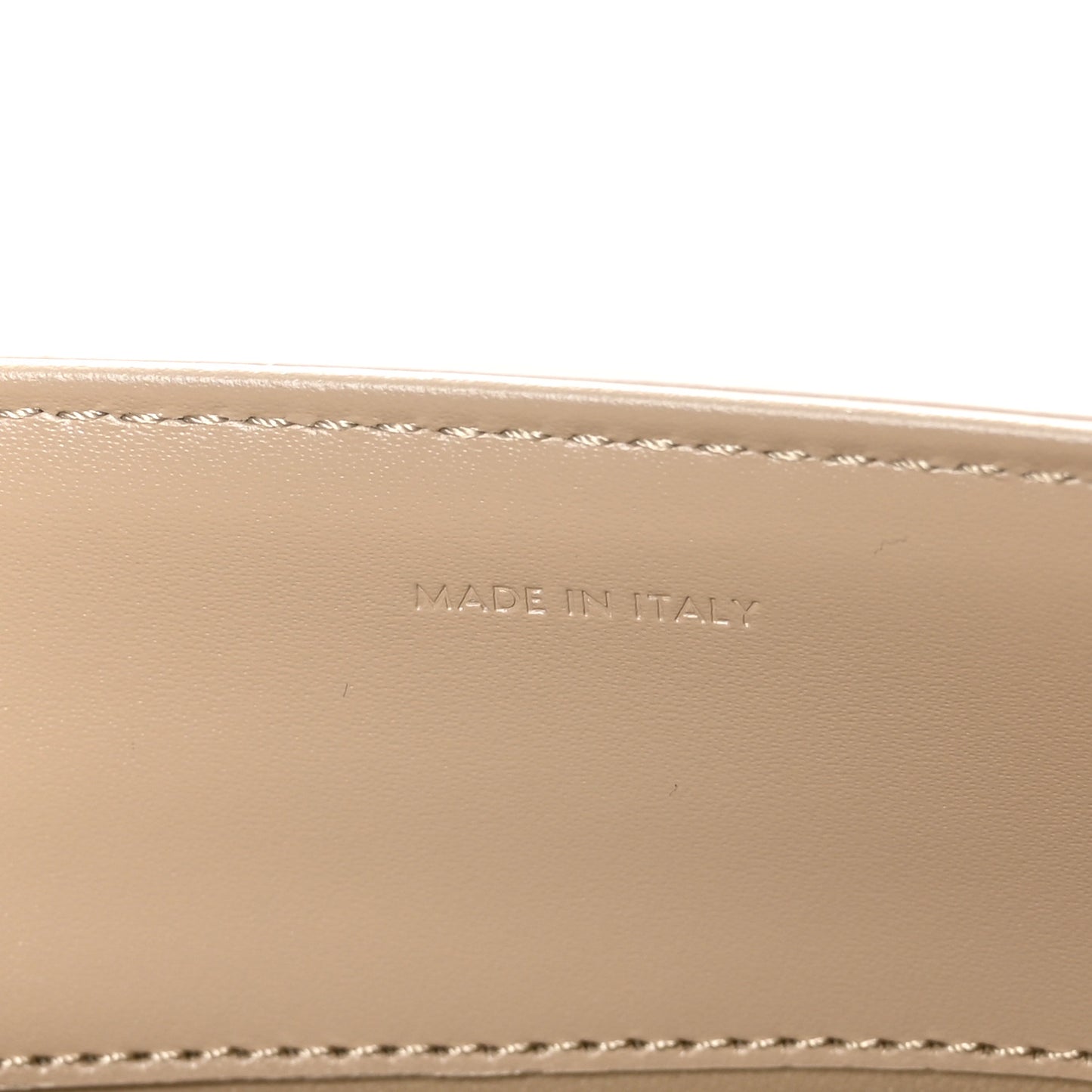 Satinated Calfskin Small 16 Top Handle Bag Beige