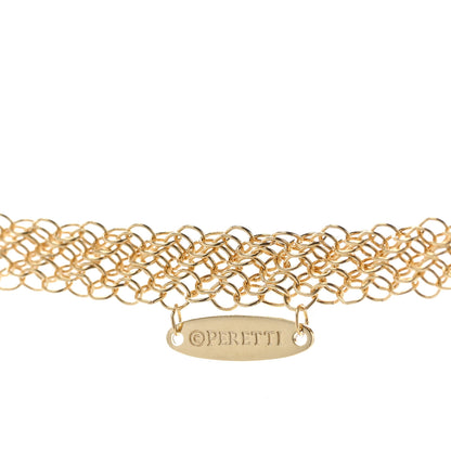 Tiffany 18K Yellow Gold Jade 35mm Open Heart Elsa Peretti Necklace 4 of 6