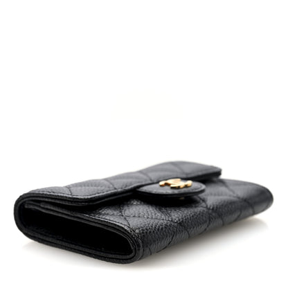 Chanel Caviar Quilted Flap Card Holder Wallet Black 4 of 8