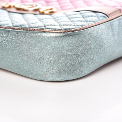Gucci Laminated Nappa Trapuntata Small Zumi Shoulder Bag Rosa Lago Rame 6 of 11