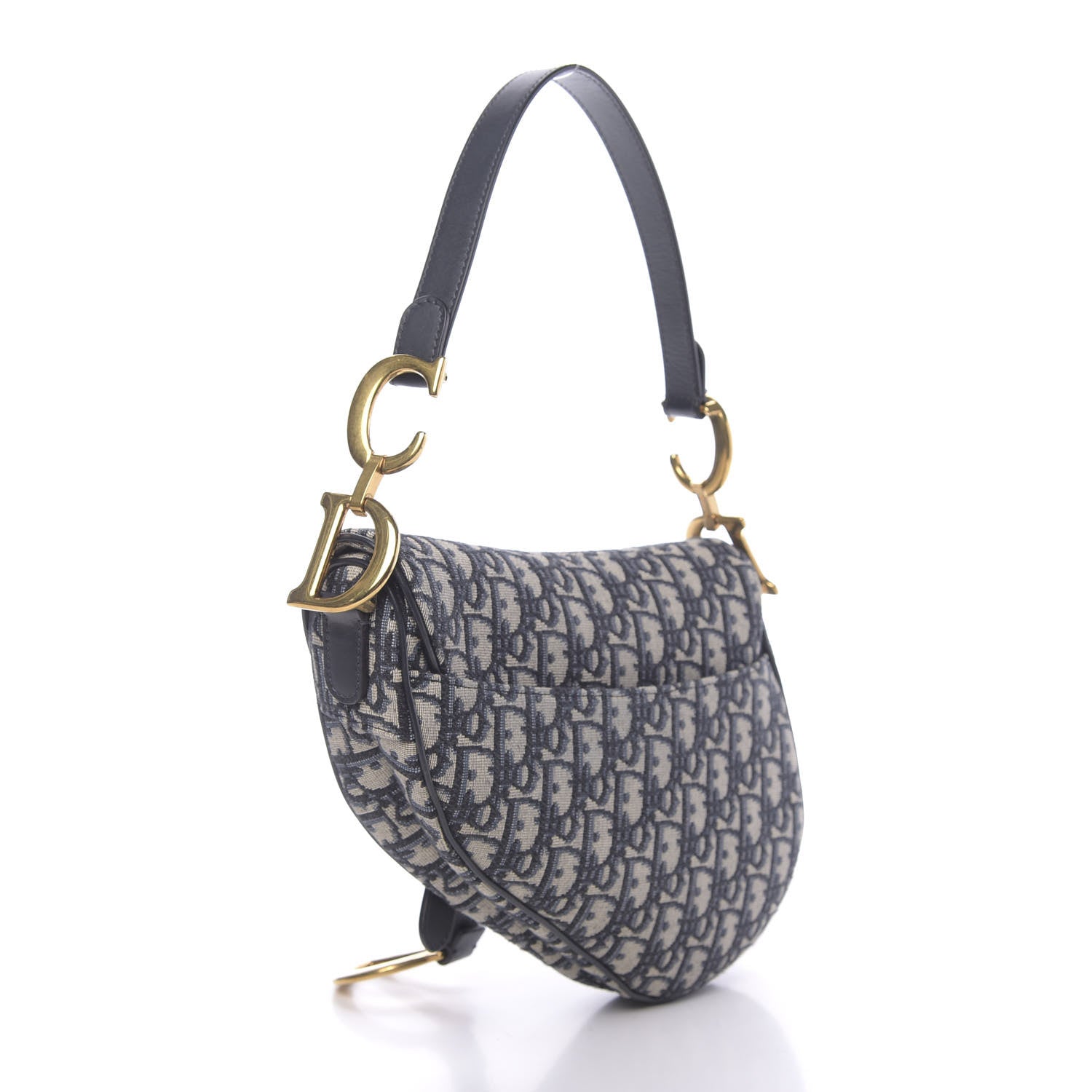 Christian Dior Oblique Saddle Bag Blue 3 of 11