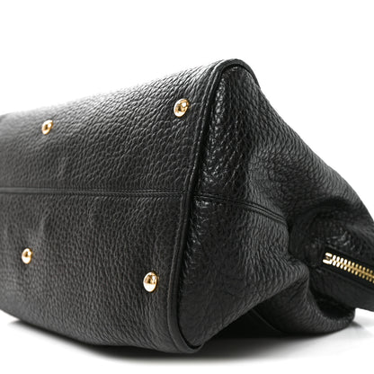 Fendi Pebbled Calfskin Large Chameleon Tote  Black 19 of 19