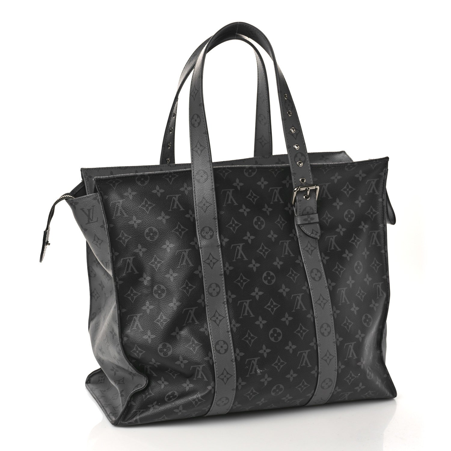Louis Vuitton Monogram Eclipse Cabas Zippe GM Black 4 of 11
