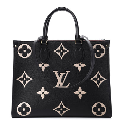 Louis Vuitton Empreinte Monogram Giant Onthego MM Black Beige 1 of 10