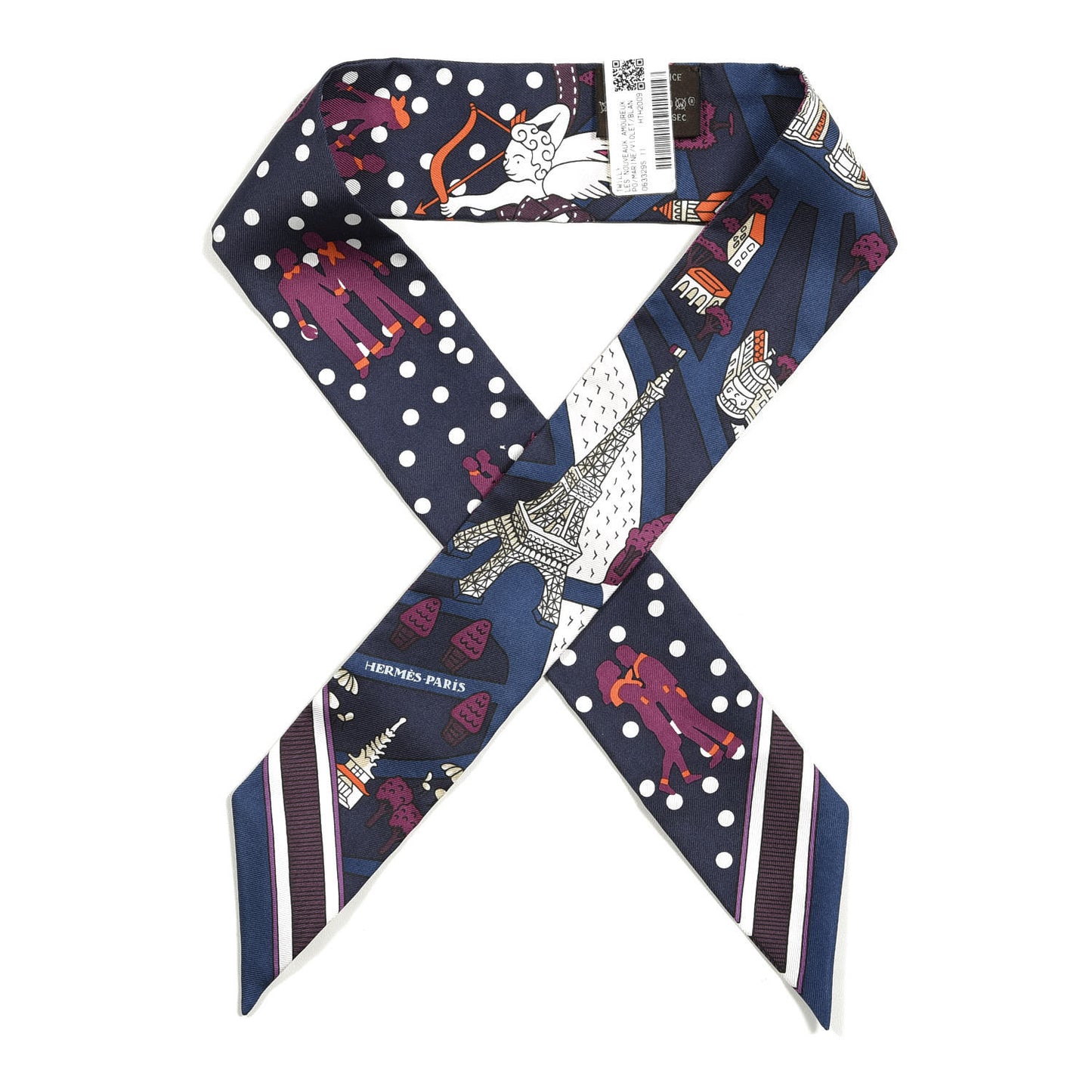 Silk Les Nouveaux Amoureux de Paris Twilly Marine Violet White