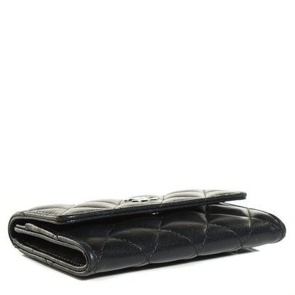 Chanel Lambskin Quilted Flap Card Holder Black 4 of 9