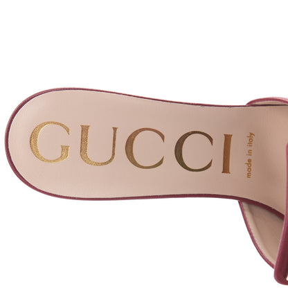 Gucci Malaga Kid Crystal Square G Madelyn Mules 40 Romantic Cerise 7 of 9