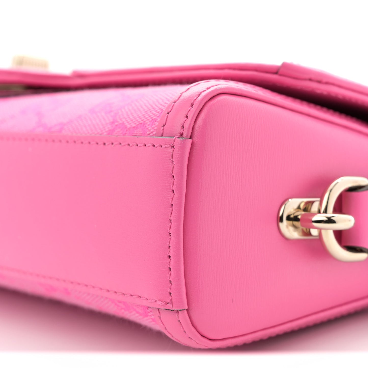 GG Monogram Textured Dollar Calfskin Small Luce Shoulder Bag Pink