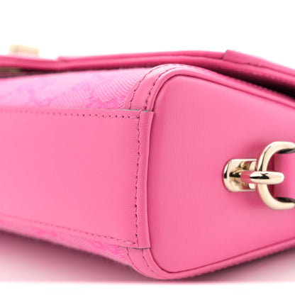 Gucci GG Monogram Textured Dollar Calfskin Small Luce Shoulder Bag Pink 10 of 12