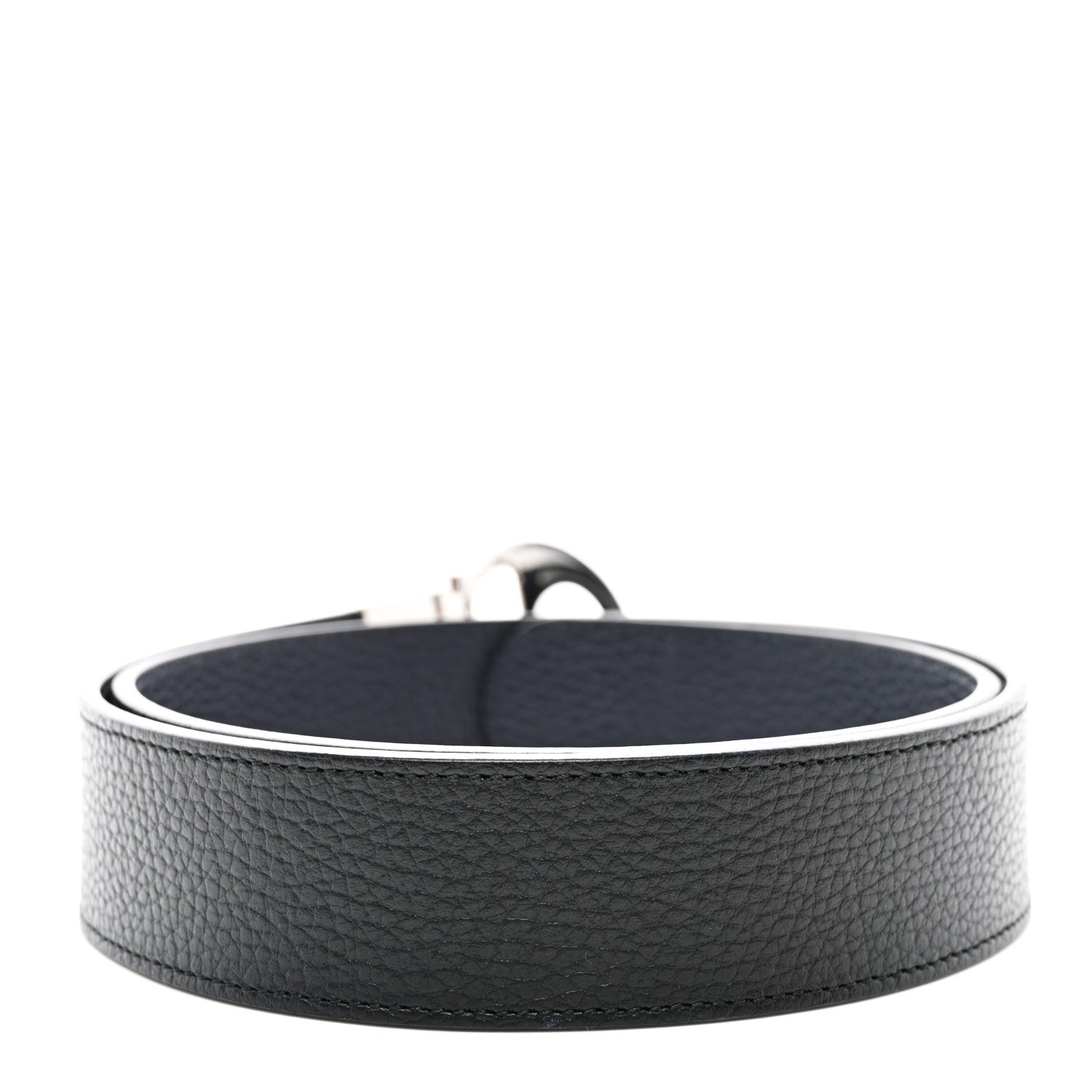 Gucci Calfskin 1973 Reversible Belt 90 36 Black Navy 2 of 5