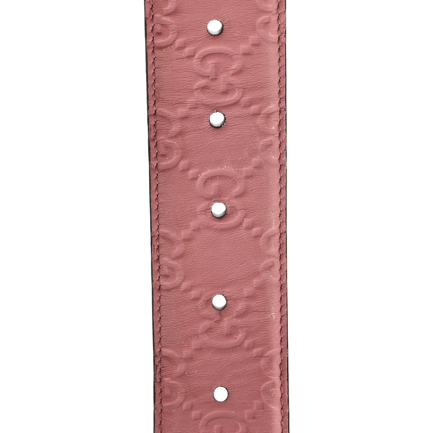 Guccissima Signature Interlocking G 37mm Belt 80 32 Rose Baby Candy