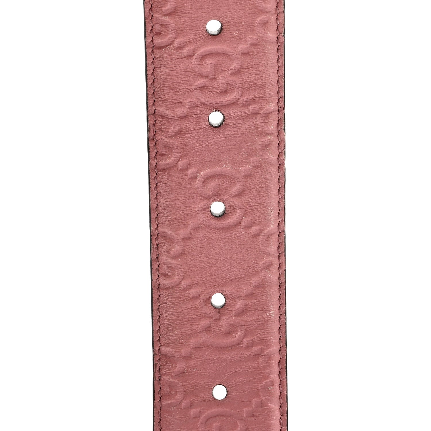 Gucci Guccissima Signature Interlocking G 37mm Belt 80 32 Rose Baby Candy 5 of 5