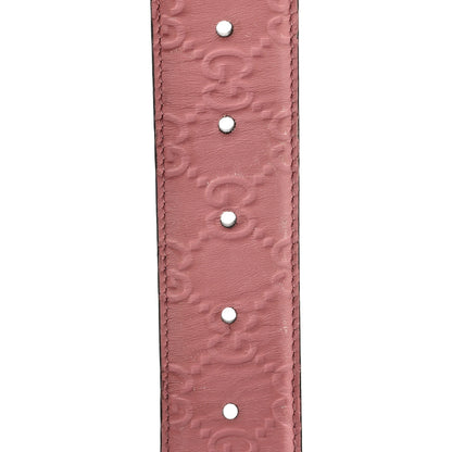 Gucci Guccissima Signature Interlocking G 37mm Belt 80 32 Rose Baby Candy 5 of 5