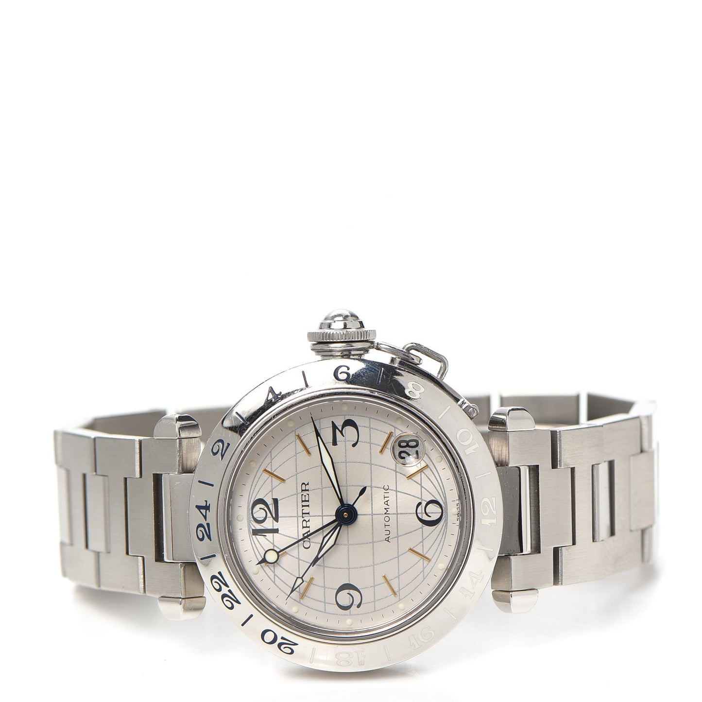 Stainless Steel 35mm Pasha GMT Automatic Watch