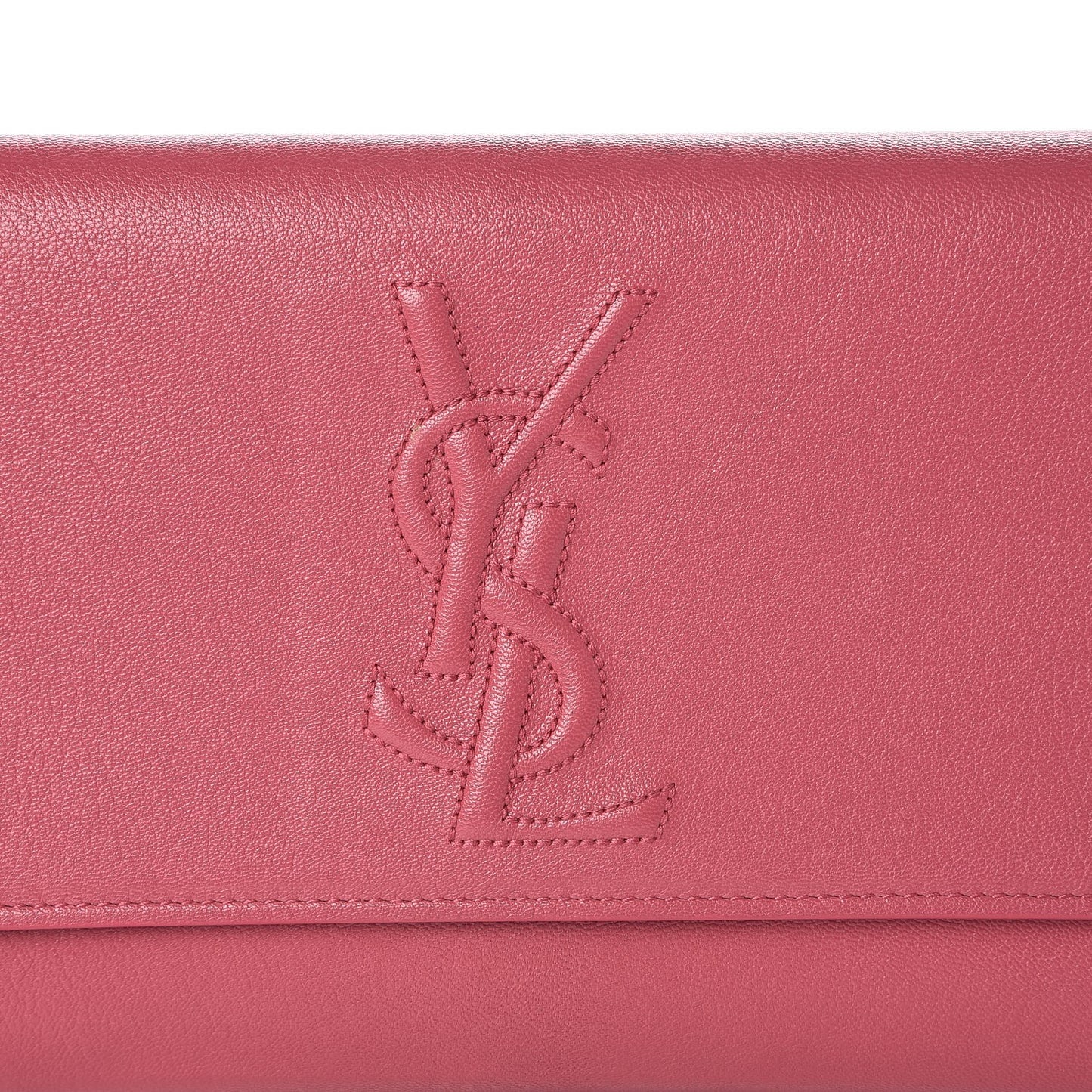 Calfskin Monogram Large Belle De Jour Clutch Pink