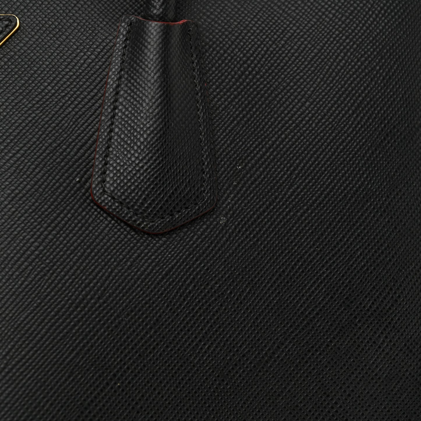 Saffiano Cuir Large Double Bag Black Fuoco