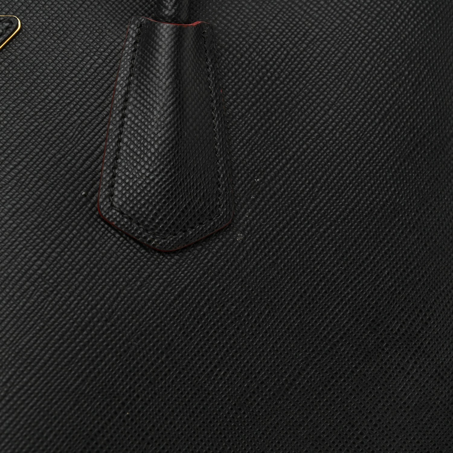 Prada Saffiano Cuir Large Double Bag Black Fuoco 12 of 12