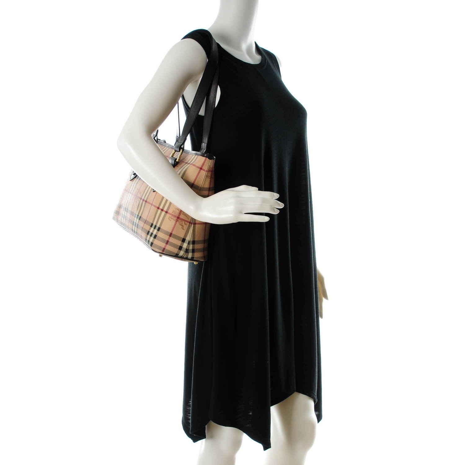 Burberry Haymarket Check Medium Regent Tote Chocolate 2 of 8