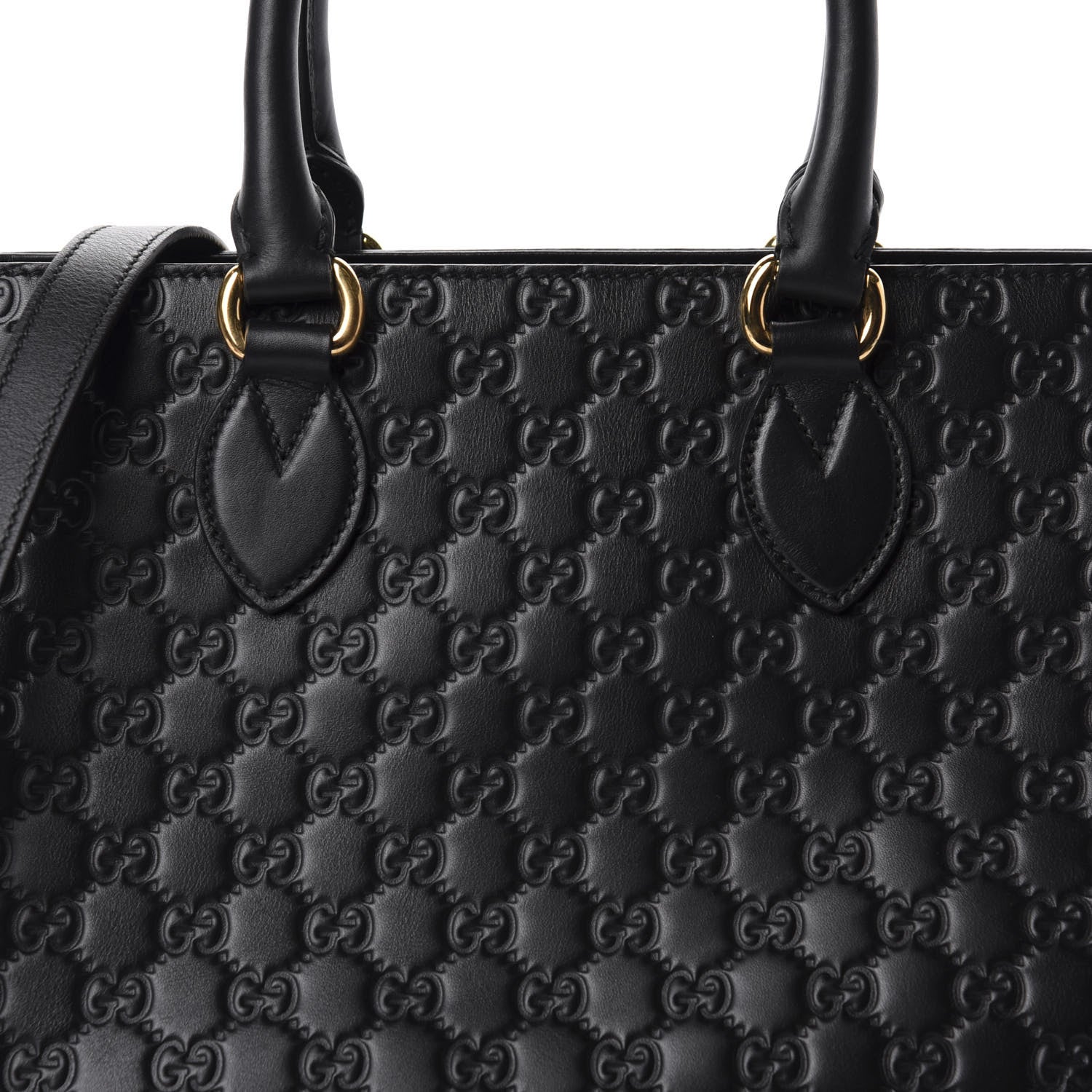 Gucci Soft Guccissima Signature Top Handle Tote Bag Black 10 of 10