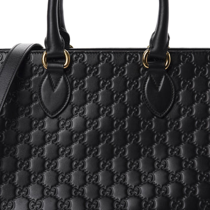 Gucci Soft Guccissima Signature Top Handle Tote Bag Black 10 of 10
