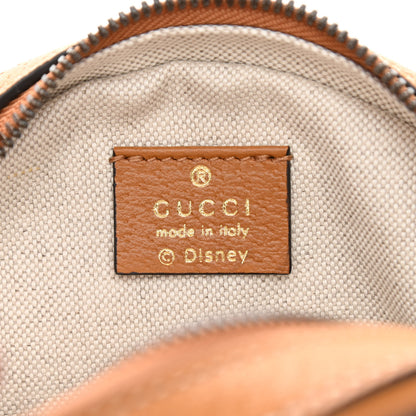 Gucci X DISNEY Mini Vintage GG Supreme Monogram Mickey Mouse Round Shoulder Bag Beige Vintage Sun Oil 6 of 8
