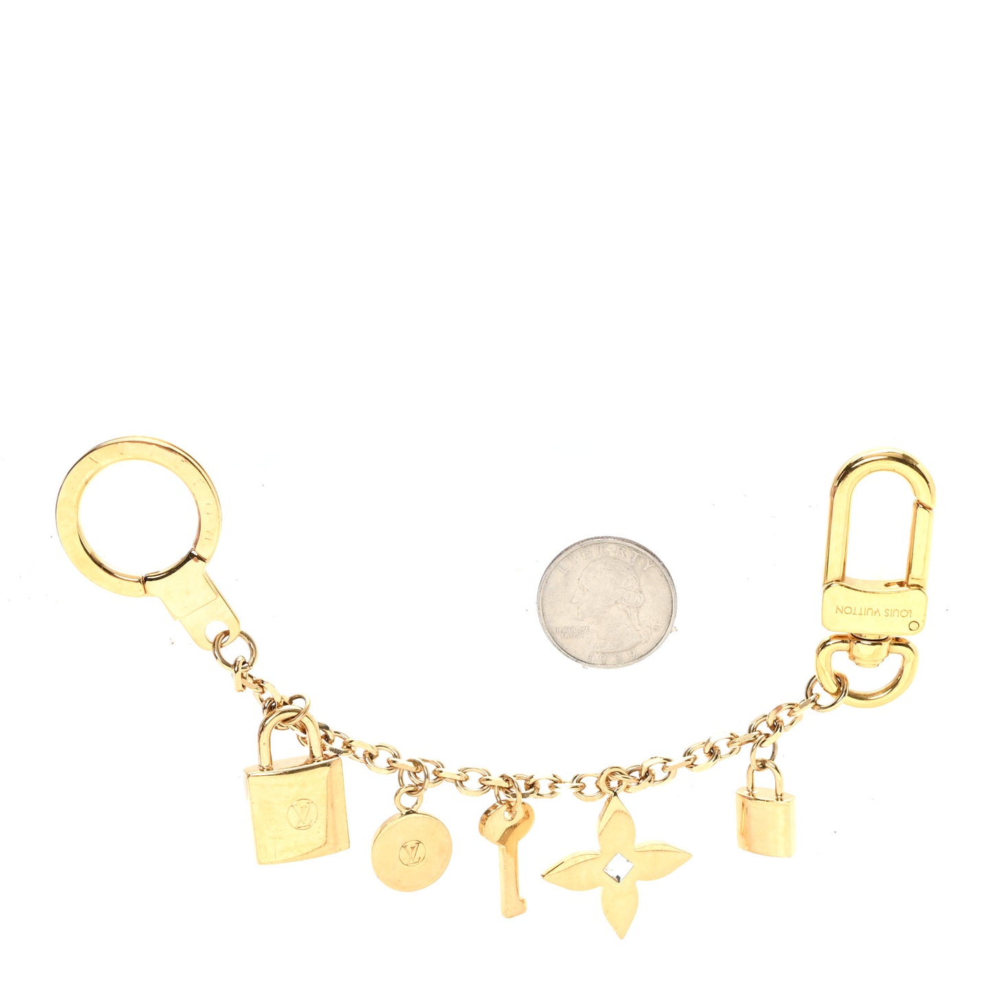 Lock Me Strass Chain Bag Charm Key Holder