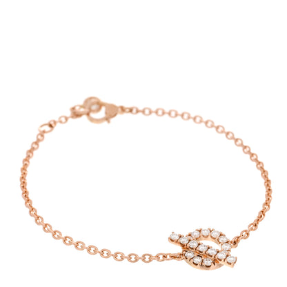 Hermes 18K Rose Gold Diamond Finesse Bracelet SH 1 of 3