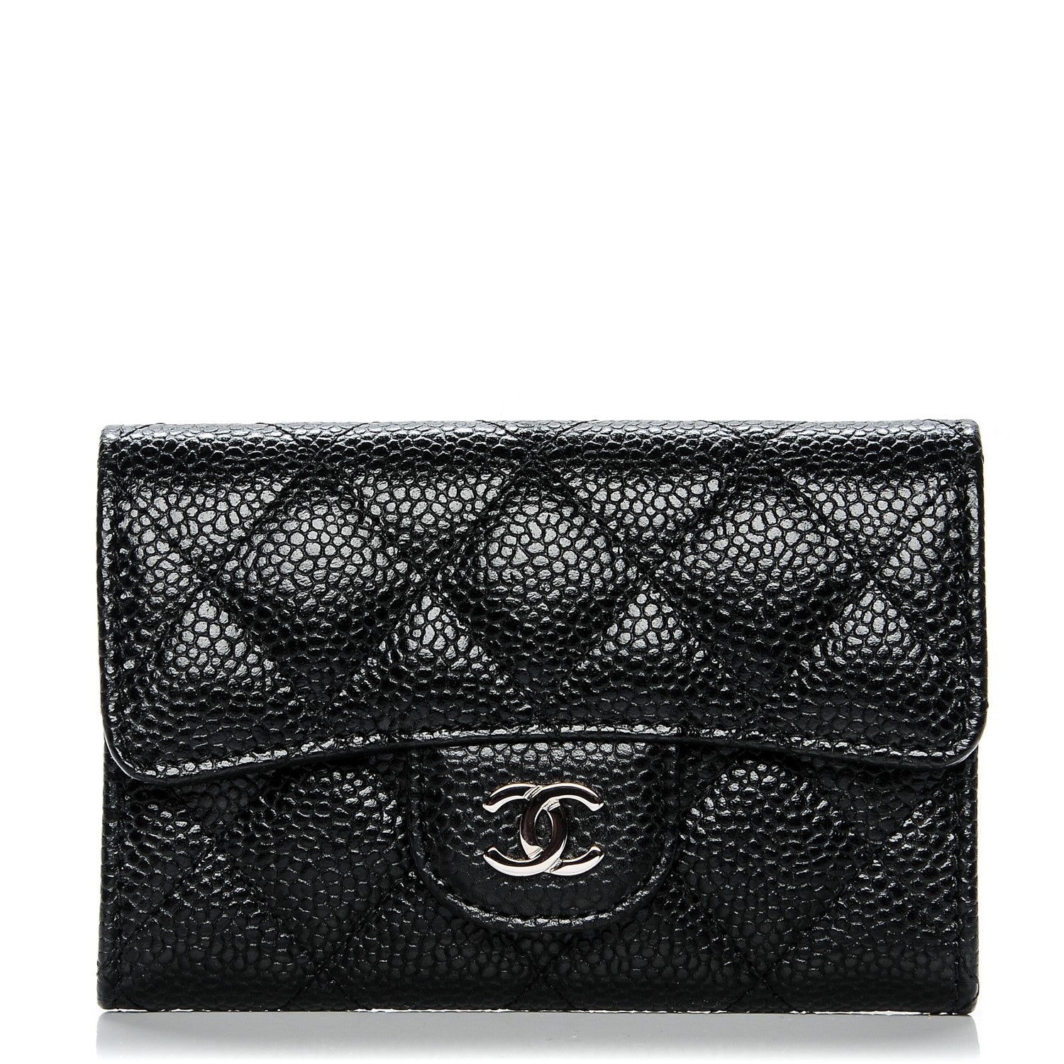 Chanel Caviar Quilted Flap Card Holder Black 1 of 8