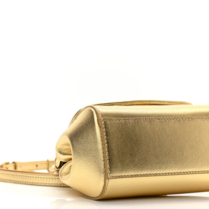 Dolce & Gabbana Metallic Calfskin Sequin Childrens Miss Sicily Satchel Gold 7 of 8