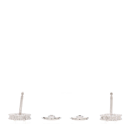 Van Cleef & Arpels 18K White Gold Turquoise Sweet Alhambra Earrings 3 of 5